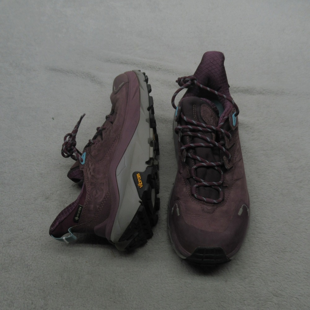 Hoka Womens 8.5B Hiking Shoes Purple Kaha 2 Low GTX Waterproof Nubuck Leather